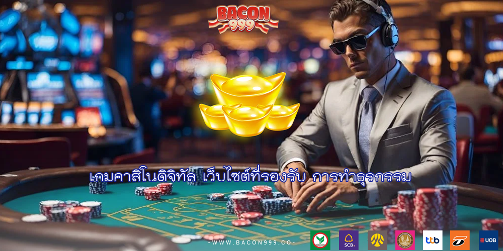 เกมคาสิโนดิจิทัล เว็บไซต์ที่รองรับ การทำธุรกรรม